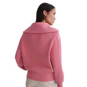 Veste en tricot zippée pour femme, texture côtelée douce, manches longues, décontractée, légère, pour un usage quotidien, coupe confortable - Product Image 4