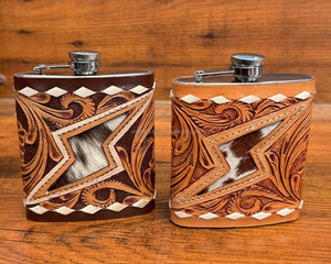 Nouvelle création directe en usine de luxe 7oz usiné à la main flacon de hanche de haute qualité en cuir de vachette flacon de hanche et entonnoir pour vin whisky - Product Image 6