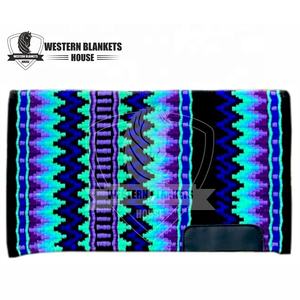 Venta al por mayor Heavy Show Saddle Pads para montar a caballo Exclusivo Ranch Pads en estilo occidental American Merino Wool Western Tack - Product Image 1