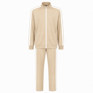 Unisex Tracksuit Set Sporty Zip Up Jacket <b>and</b> Pants <b>Striped</b> Stand Collar Adult 2 Piece - Product Image 6