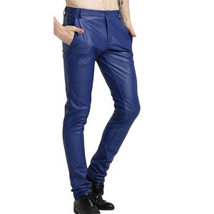 Pantalon Homme Premium en Cuir et Toile Coupe Droite Taille Mi-Haute Style Urbain Automne Hiver Décontracté Respirant Personnalisable - Product Image 2