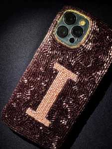 Funda/Bolsa Multifuncional para Móvil con Diseño de Fichas de Mahjong con Cuentas, Cierre de Cremallera, Hecha a Mano, con Cadena Cruzada - Product Image 6