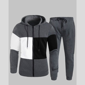 Chándal con Capucha para Hombre, Diseño Color Block, Poliéster y Algodón, Estilo Casual, Corte Regular, con Bolsillos Laterales, Estilo Otoñal, Largo Completo 2026 - Product Image 2