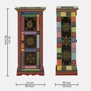 Hand-Painted Wooden <b>Side</b> <b>Table</b> Jodhpur Style - Wholesale from India - Product Image 3