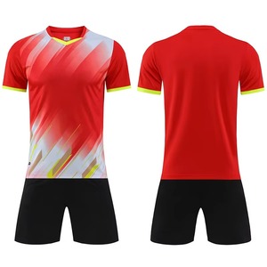 Custom Blue <b>Soccer</b> Uniform Set Men's V-Neck Short Sleeve Jersey Shorts Moisture Wicking Polyester All Seasons Athletic Fit - Product Image 6