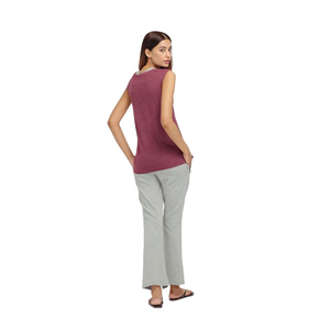 High Quality Quick Dry Women's Yoga Tank Top Jersey Fabric Crew Neck Gym Fitness Sport Running Athletic Workout T-Shirt - Product Image 2