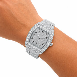 Montre de luxe pour garçons, en acier inoxydable, rectangulaire, analogique, à quartz, avec bracelet - Product Image 2