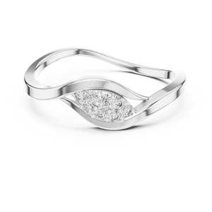 Anillos de oro macizo de 14k para mujer con diseño minimalista de hoja natural y diamantes de talla redonda, ideales para regalo, compromiso, aniversario o boda. - Product Image 5