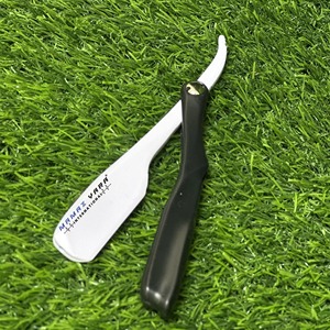 Rasoir classique noir et blanc pour barbier, outil de toilettage masculin pour la coupe des poils du visage, la mise en forme de la barbe, rasoir droit professionnel - Product Image 5