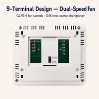 Thermostat filaire non programmable 24V pour système de climatisation PTAC, 1 chauffage 1 refroidissement, monophasé
