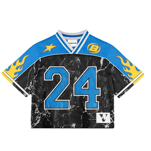 T-shirt en jersey Pro Street Mesh – T-shirt Hip Hop à col en V avec motif personnalisé – Haus Industries - Product Image 6