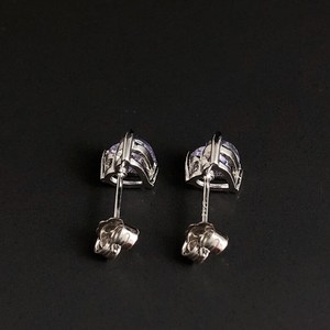 Pendientes de Corazón de Alejandrita en Plata de Ley, Regalo para Cumpleaños, Navidad, Boda, San Valentín, Piedra de Nacimiento de Junio - Product Image 4