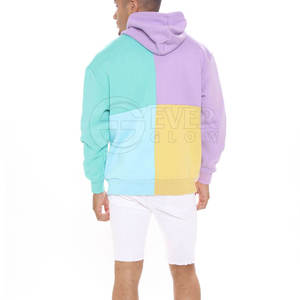 Sudadera con Capucha Casual para Hombre, Diseño Color Block, Teñido Liso, Transpirable, Ligera para Invierno, Mangas Largas, Personalizable - Product Image 6