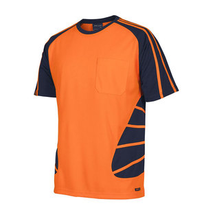 Chemise de sécurité à manches longues haute visibilité, bande réfléchissante, respirante, t-shirt noir, vêtements de travail industriels et de construction avec poche - Product Image 6