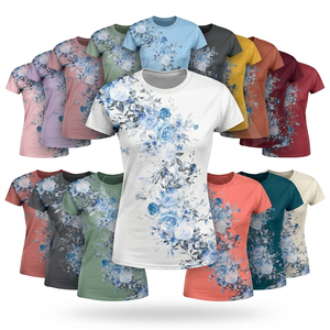 Camiseta de Yoga con Logotipo Bordado, Diseño Nuevo 2026, Informal, Transpirable, Elástica, de Manga Corta, para Entrenamiento, Moda Verano - Product Image 1