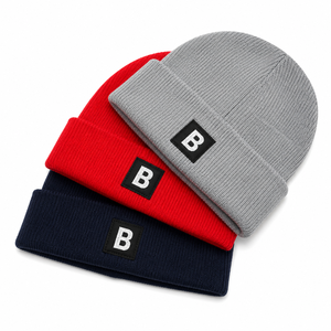 Unisex Customized Solid Color Plain Beanie <b>Warm</b> Ski Winter Travel 100% Acrylic Breathable & Waterproof Adjustable Knitting <b>Hat</b> - Product Image 2