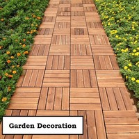 Dalles de terrasse en bois d'acacia écologiques à 4 lames, embossées en profondeur, pour revêtement de sol extérieur DIY et utilisation intérieure – Meilleur exportateur