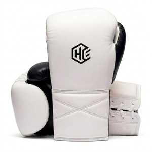 Ensemble de boxe personnalisé OEM/ODM blanc et noir, écologique, confortable et protecteur, avec gants et protège-tête en cuir de vachette véritable – Vente chaude - Product Image 2