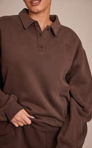 Conjunto Deportivo Casual de 2 Piezas para Mujer, Pantalones y Sudadera Holgados de Alta Calidad, Estilo Oversize con Cuello Polo - Product Image 3