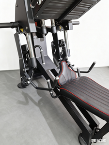 Máquina de <span class=keywords><strong>prensa</strong></span> de piernas de doble sistema 45 <span class=keywords><strong>con</strong></span> carga de placas para ejercitar músculos de piernas y core, directamente de fábrica, para gimnasio - Product Image 6