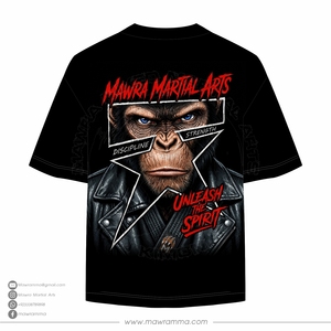 เสื้อยืดแขนสั้นสีดำสำหรับผู้ชาย Mawra ทรงปกติ ผ้าคอตตอนเจอร์ซีย์ พิมพ์ลายด้านหน้า พิมพ์โลโก้ด้วยเทคนิค DTG ดีไซน์สตรีทแวร์ สำหรับทุกเพศ - Product Image 6