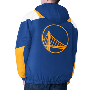 Men’s Windbreaker <b>Jacket</b> with Quarter Zip, Hooded Anorak Pullover, Loose Fit, Nylon <b>Waterproof</b> – Embroidered Team/Club - Product Image 2