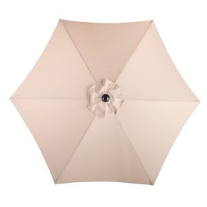 Ombrellone da Esterno 9ft con Manovella e Pulsante di Inclinazione, 6 Stecche in Ferro Robuste, Protezione UPF 50+, Soluzione Impermeabile, Raggio 3.5m 2.7m - Product Image 3