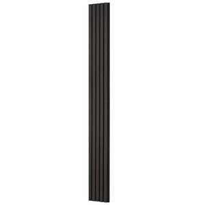Decorazioni moderne da parete pannelli acustici in legno a doghe 7.9X94.5 pollici rovere nero elegante e funzionale - Product Image 1