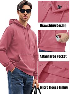 Sudadera con Capucha Azul Marino para Hombre, Sudadera con Capucha de Forro Polar de Manga Larga Personalizada de Alta Calidad, Sudadera con Capucha Extra Grande de Color Sólido para Hombre - Product Image 4