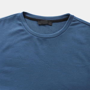 T-shirt à manches courtes pour homme, col rond, coupe classique, tricoté, style décontracté, design uni, color-block - Product Image 3