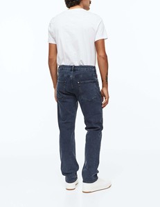 Pantalones vaqueros de hombre de secado rápido, corte ajustado, alta calidad, bajo precio, diseño personalizado, vaqueros de algodón ajustados de color azul claro para hombre. - Product Image 3