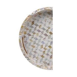 Plateau de service de luxe en nacre, fait main, incrusté de coquillages, plateau décoratif pour la maison, l'hôtel, le restaurant, pour le service et les cadeaux - Product Image 3