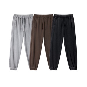 Women's <b>Black</b> Harem Pants Mid Waist Elastic Drawstring Loose Fit Ankle-Length Casual Knitted Solid Color Breathable Polyester - Product Image 4