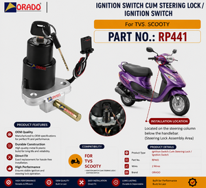 Contacteur d'allumage à 2 fils TVS Scooty, qualité export, pour pièces détachées de deux-roues, Inde, Orado - Product Image 3