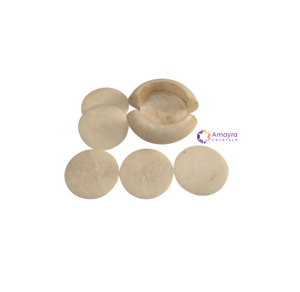 Sous-verres circulaires en AGATE BLANC naturelle, lot de six, tranches de pierres précieuses polies, imperméables, décoration d'intérieur, AMAYRA CRYSTALS EXPORTS - Product Image 1