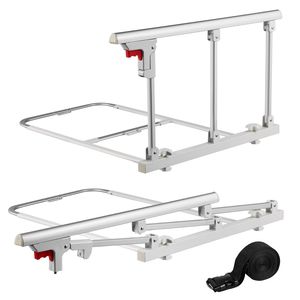 Barre de lit pliable réglable en hauteur, haute résistance, pour personnes âgées, avec 28 sangles et tube de fixation - Product Image 1