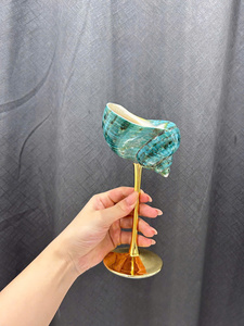 Vaso de Vidrio Translúcido con Diseños Artísticos de Olas para Servicios de Catering Profesional y Centros de Mesa para Bodas - Product Image 5