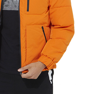 DENEZE SPORTS <b>Men's</b> Hooded Puffer Jacket Color Blocking Windproof Thick Winter <b>Coat</b> Orange <b>Black</b> Casual Zipper Camouflage - Product Image 3