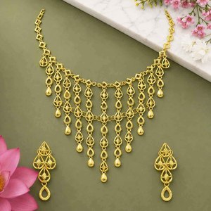 ชุดเครื่องประดับทองชุบไมครอน 14K 18K 24K ลายดอกไม้ สไตล์ดูไบ ตุรกี สำหรับเจ้าสาว สร้อยคอ ต่างหู แฟชั่นผู้หญิง ขายส่ง - Product Image 4