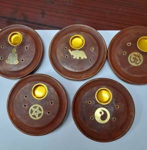 Porta Incienso de Madera Pintado, Simple y Moderno, para el Hogar, Templos, Aromaterapia, Meditación, Hecho a Mano - Product Image 5