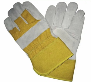 Guantes de Trabajo de Cuero Vacuno y Algodón, Guantes de Seguridad Industriales de Cuero para Trabajo Pesado, Guantes de Protección para Manos de Cuero - Product Image 5