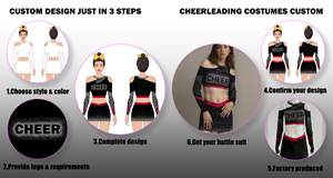 Sujetador deportivo con purpurina para mujer, diseño personalizado OEM, uniformes de porristas en oferta con diamantes de imitación, top de práctica para jóvenes - Product Image 4