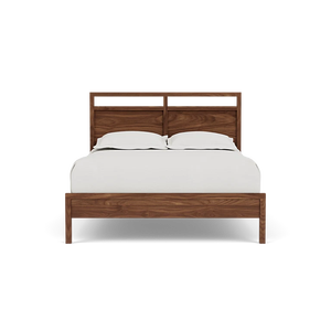 เตียงฐานเตี้ยสไตล์มินิมอลแบบญี่ปุ่น |   หัวเตียงไม้ธรรมชาติแบบลอยตัว - Product Image 1