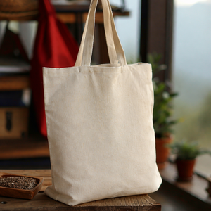 กระเป๋าผ้าแคนวาสพิมพ์ลายโลโก้ตามสั่ง พิมพ์ตัวอักษร  แบบลำลอง ทนทาน ใช้ซ้ำได้ สำหรับใส่ของช้อปปิ้ง สะพายไหล่ บรรจุภัณฑ์แบบกล่อง ใช้ได้ทุกวัน - Product Image 1