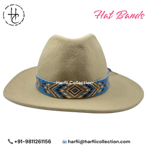 Bandeau de chapeau unisexe en cuir perlé de 21 pouces, accessoire artisanal pour chapeaux Fedora, de pêche, d'extérieur et de style western, vente en gros personnalisée en gros - Product Image 5