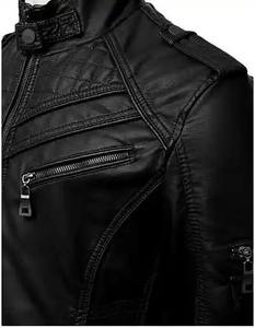 Top Selling Unisex Stylish PU <b>Leather</b> <b>Winter</b> <b>Jacket</b> Breathable Windproof Front Logo Multiple Colors Available Best Selling Price - Product Image 3
