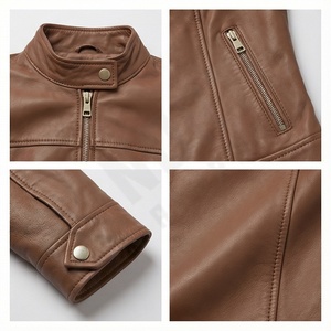 Nueva llegada chaqueta de moto de cuero genuino para mujer logotipo personalizado OEM de alta calidad tamaño Xl piel bajo Moq suministro al por mayor personalizado - Product Image 4