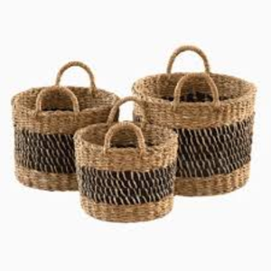 Cesta de Almacenamiento Redonda Plegable de Yute y Fibra Marina con Asa y Forro Impermeable para Decoración y Organización Ecológica del Hogar - Product Image 6