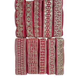 Encaje de algodón bordado de calidad premium hecho con hilos de algodón suaves y duraderos. - Product Image 1