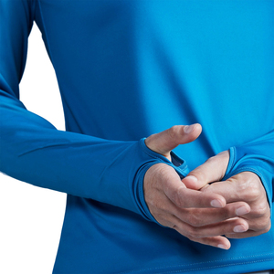 เสื้อฮู้ดกันแดดแขนยาวสำหรับผู้หญิง ผ้าสแปนเด็กซ์/ไนลอน น้ำหนักเบา แห้งเร็ว ป้องกันแบคทีเรีย ป้องกันรังสียูวี สำหรับกีฬาพายเรือ รับผลิตแบบ OEM - Product Image 5